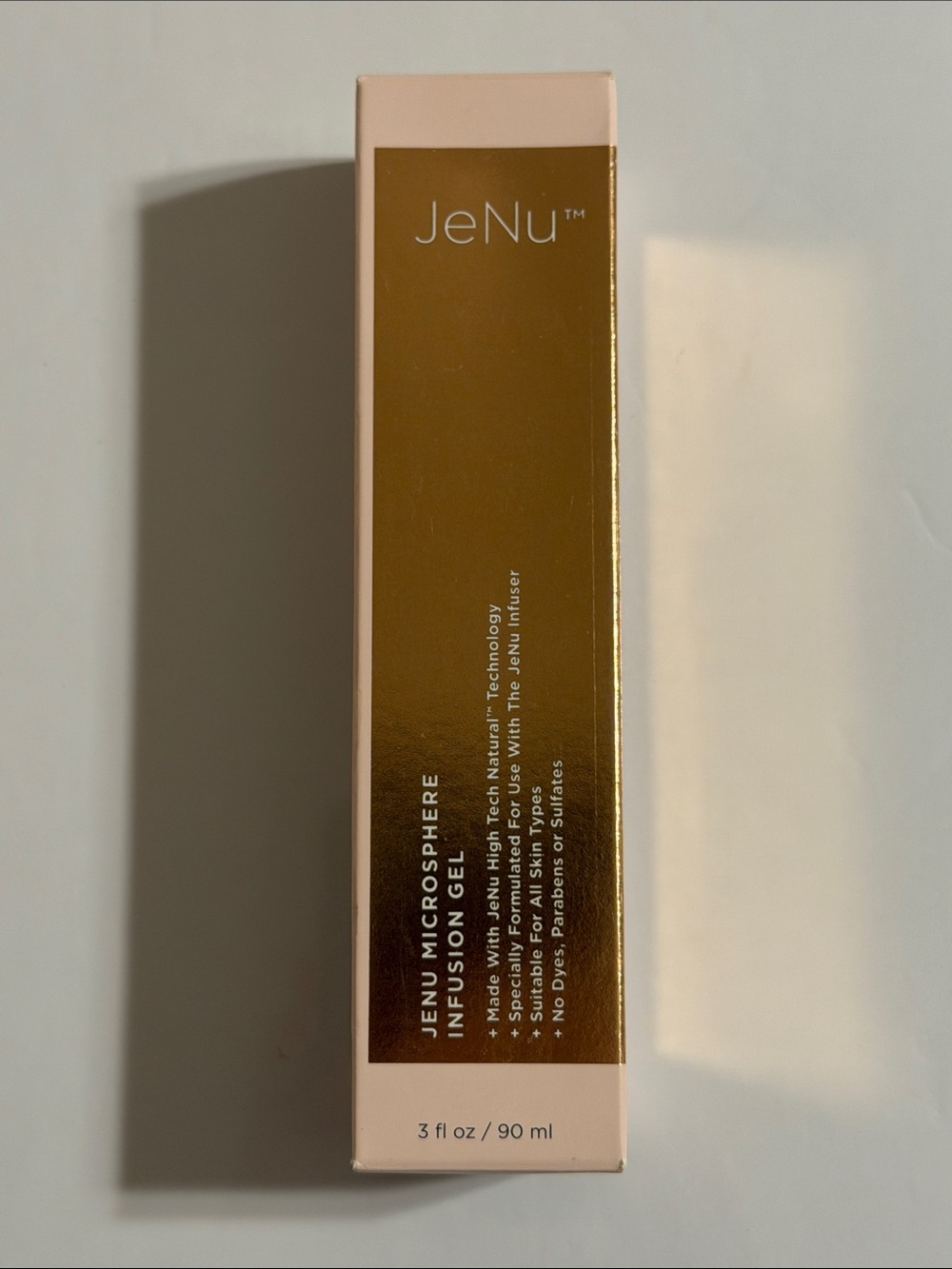JeNu Microsphere Infusion Gel - Pink & Gold. 3 oz. Absorbing Skin Products